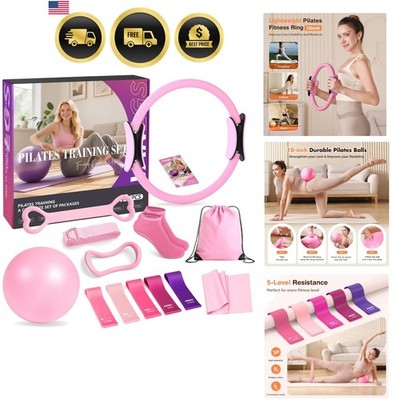 Pilates Equipment at Home Essentials Kit for Women 13 Pcs Workout Set