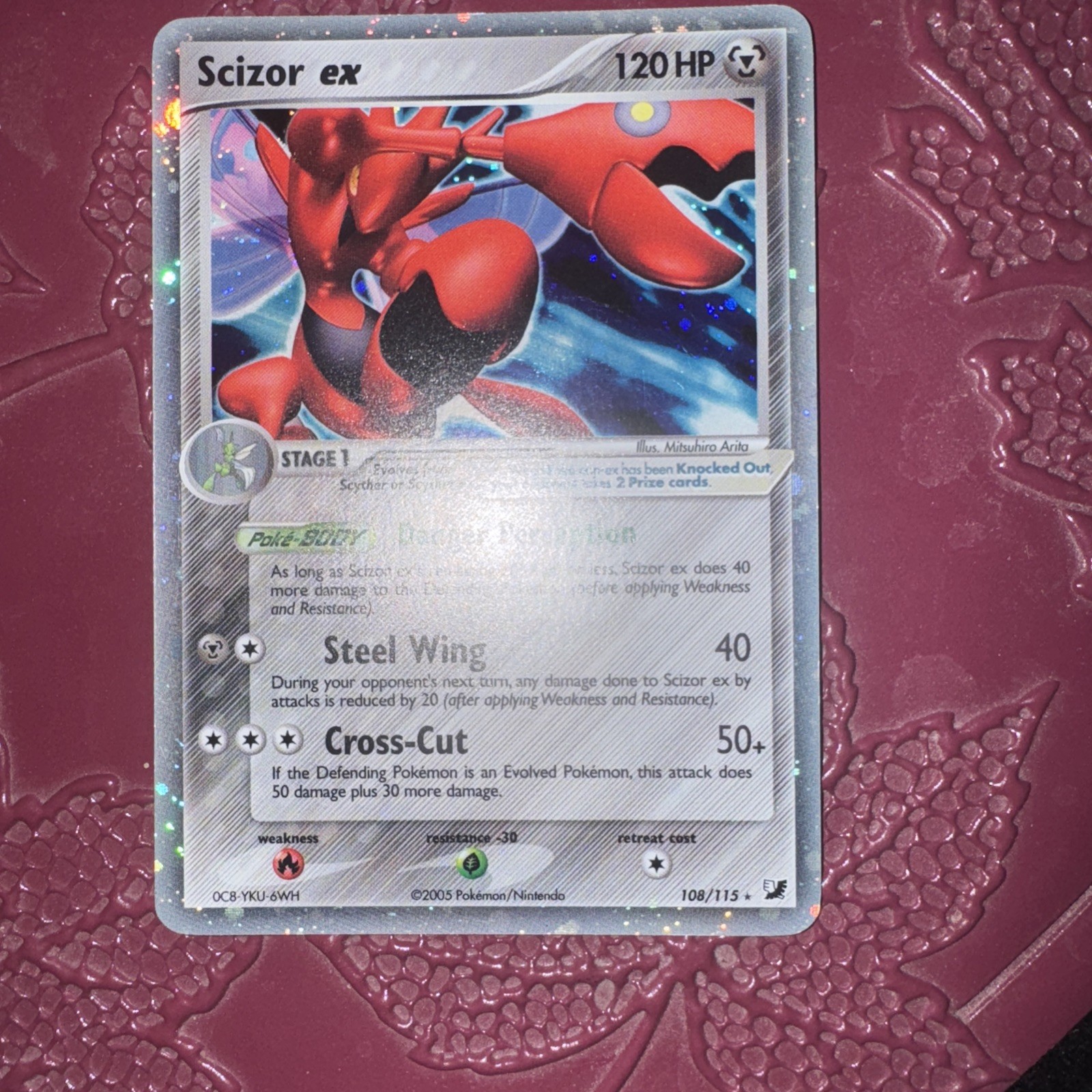 Scizor ex 108/115 Unseen Forces Holo 2005 Pokemon Card Near Mint