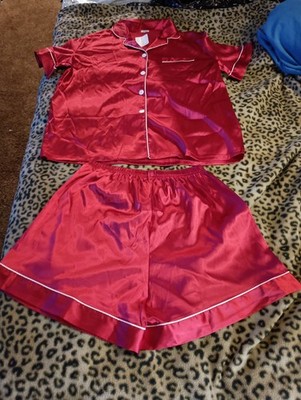 SWOMOG Womens Silk Satin Pajamas Set Two-Piece Sleepwear/ Loungewear, Med NWT