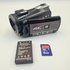 Ordro HDR-AC3 24MP 4K Handheld Digital Camcorder with Battery & 4GB SD - Working