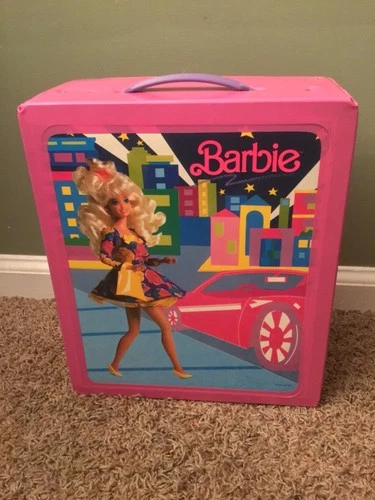 Vintage 1989 Mattel Barbie Pink Carrying Case