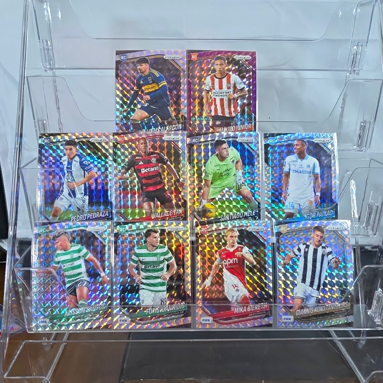 2025-26 Panini Prizm Soccer 10 Card Rookie Lot view 1
