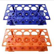 2x Test Tube Rack, Centrifuge Tube Holder ( Blue, Orange) for 10ml, 15ml, 50ml