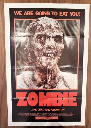 Zombie Original US Movie Poster 1979 Horror Film Vintage Exploitation