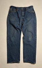 Vintage Levi s 501 Button Fly Straight Leg Denim Jeans Size 34 x 29
