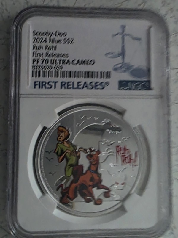 2024 Niue Scooby-Doo! – Ruh Roh! Coin 1oz Silver Coin NGC Graded PF70/1000 Made!