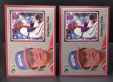 Carlton Fisk #43 1983 Donruss Action All Stars Lot of 2 Oversized Baseball Cards