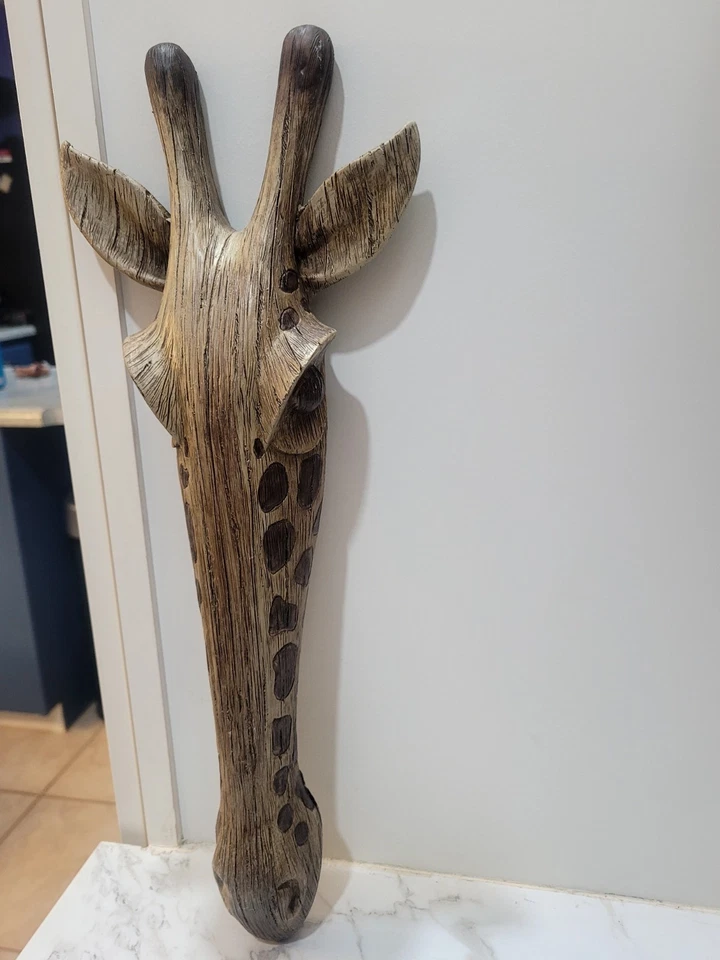 Máscara Animal de la Jirafa Sabana 16" Diseño Escultura Pared Toscano África Foto 3 de 4