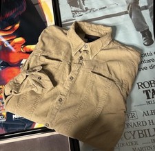 Vintage 90?s Ralph Lauren Corduroy Cropped Shirt Snap Button Up Size M