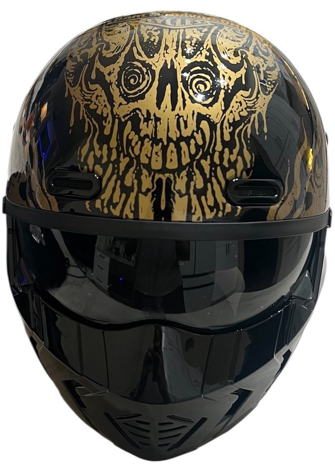 Harley Davidson Men&rsquo;s GoldUsa 3 In 1 X07 Half Helmet Gloss
