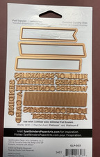 NEW Spellbinders Hot Foil Plate Die Set GLP-303 Sentiment Banner 15 Pieces