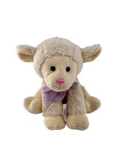 Melissa  Doug Plush Lamb Toy With Purple Gingham Bow 10" Soft Stuffed Animal