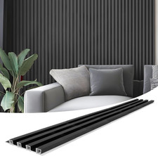 8-Pack 96 X 6In WPC Acoustic Slat Wall Panel for Modern Interior Decor TV Back