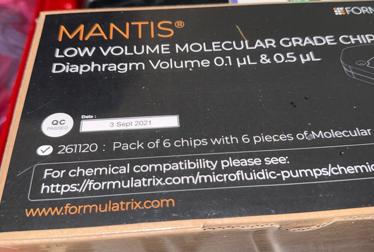 Formulatrix 261120 MANTIS CHIPS LV 0.1UL 0.5UL