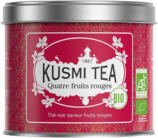 - Quatre Fruits Rouge Bio - Thé Noir Biologique, Aromatisé Aux Fraises, Frambois