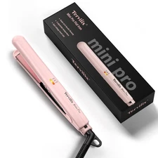 Terviiix Mini Hair Straightener Adjustable Temp, Travel-Size Mini Flat Iron,