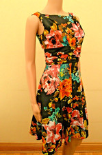 New Designer at Debenhams Kate Thomas Floral Fit & Flare Dress Sz UK 8