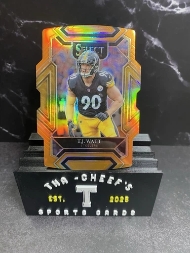 💎2021 Panini Select Club Level Orange 🍊 TJ Watt Die Cut 19/249💎