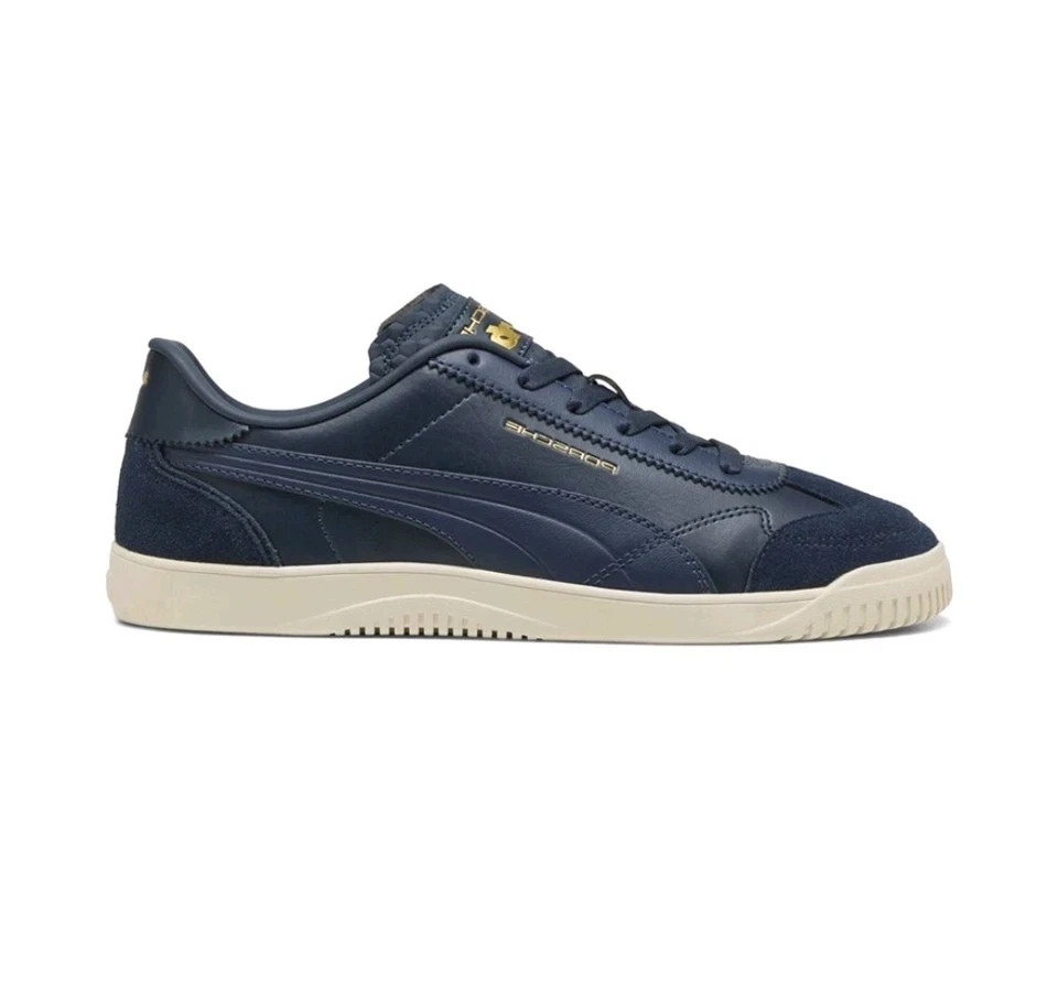 PUMA Porsche Legacy X Club 5V5 Lux Lace Up  Mens Blue Sneakers Casual Shoes 8.5