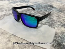 Polarized Oakley Holbrook OO9102-U2 57mm Matte Black W/ Green Lenses Sunglasses