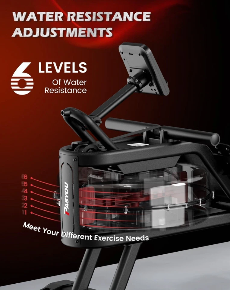 PASYOU Water Rowing Machine, Foldable Rowing Machine for Home Gym,350LB... - Image 4 of 4