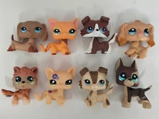 8pcs/lot LPS Toys Littlest Pet Shop Cat Dog Animal Figures 062