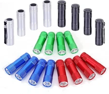 2 X  100 Lumen  Bright Aluminum LED Flashlights  (3) AAA Dry Batteries included