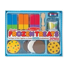 Melissa Doug Wooden Frozen Treats Ice Cream Play Set 24 pcs Play Food