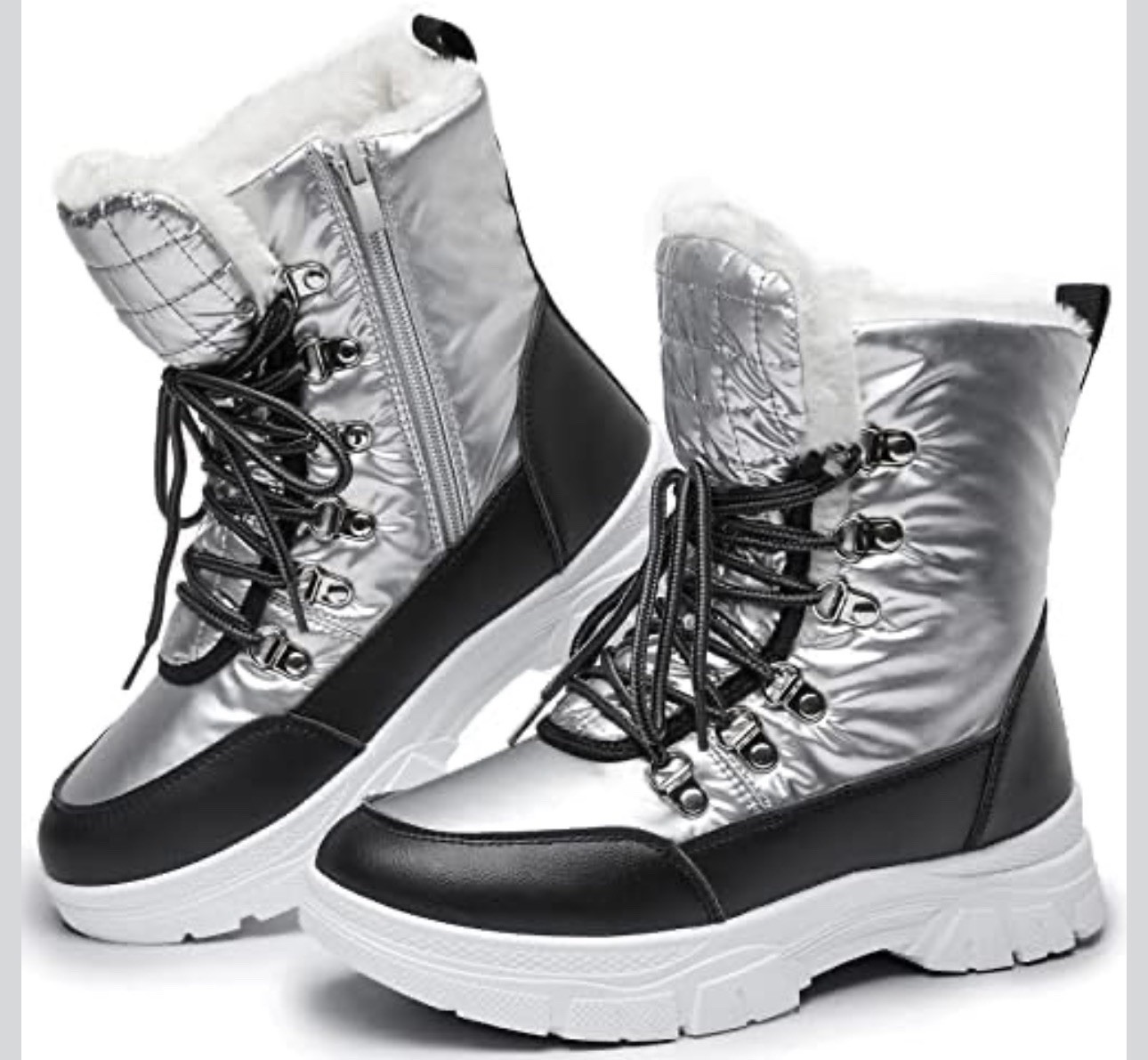 woman snow boots Size 7 Sliver-image