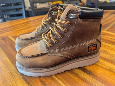 Timberland PRO Gridworks 6'' WP Soft-Toe Work Boot Light Brown Men Sz 5.5  W/Box
