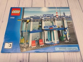 Lego # 3182 ~ Airport City Airplane Jet Terminal w/ Instruction Manuals Minifigs