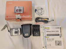 Canon PowerShot A520 4.0MP Silver Digital Camera w Manual Box TESTED