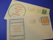 WW2 COPERTINA PATRIOTTICA CANADA DICHIARA GUERRA GERMANIA POLONIA