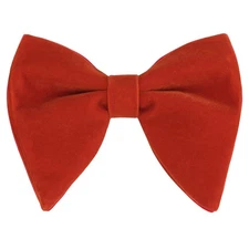 Velvet Pre-tied Adjustable Bow Tie for Men Oversize One Size 056-red(velvet)