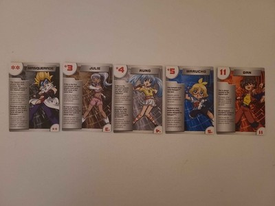 (Lot of 5) Bakugan Battle Brawlers Dan Julie Runo Marucho Masquerade 5 Card Lot