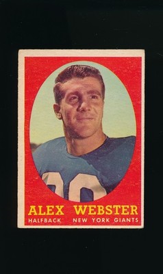 1958 Topps #30 Alex Webster * Halfback * New York Giants * VG-EX *