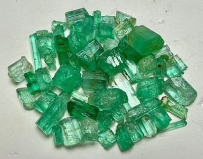 22 Ct WOW!! Top Green Panjshir Emerald Crystals Lot From Afghanistan