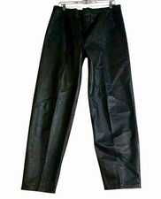 PIA RUCCI Women's Leather Pants Size M Lined Motorcycle Pants Tapered 38x30 