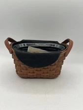 🧺 Longaberger 2006 Journal Basket Combo–Leather Handles, Liner & Protector–USA