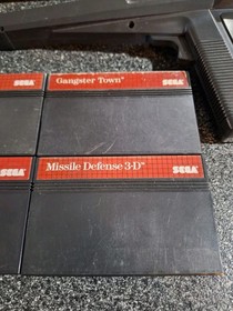 Sega Master System Light Phaser Gun Zapper Bundle With Games Tested Working