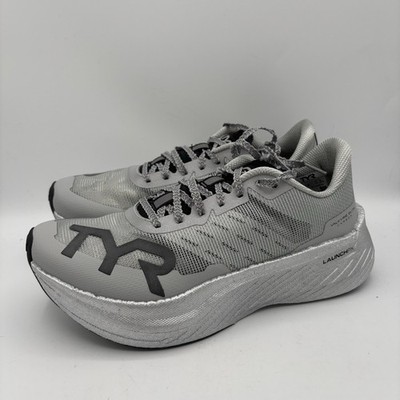 TYR Valkyrie Elite Carbon Shoes Mens Size 8.5 Silver Running Sneakers Worn Once