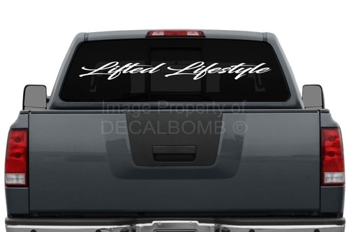 Lifted Lifestyle "Script" Windshield Decal Sticker Diesel Turbo UTV Truck Lift - Imagen 2 de 3