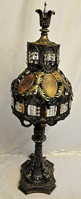 Viintage Morrocan Style L&L Loevsky WMC Hollywood Regency Table Lamp 6 Bulb '60 