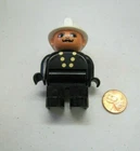 Lego Duplo Firefighter Fire Chief Fireman For Firetruck 2.5" Mustache Hat Vtg.