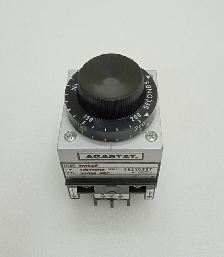 AGASTAT 7022AE TIMING RELAY 120V 20-200 SEC - Picture 1 of 8