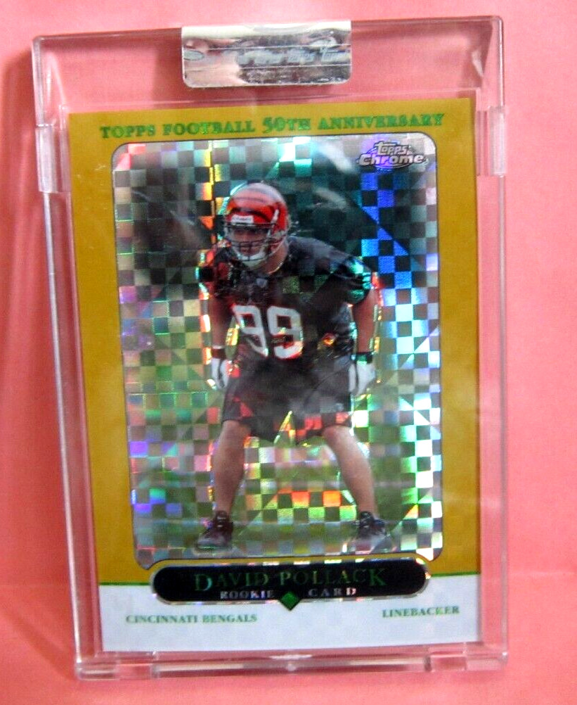 David Pollack 2005 Topps Chrome Gold REFRACTOR Rookie#/399 Uncirculated!Bengals