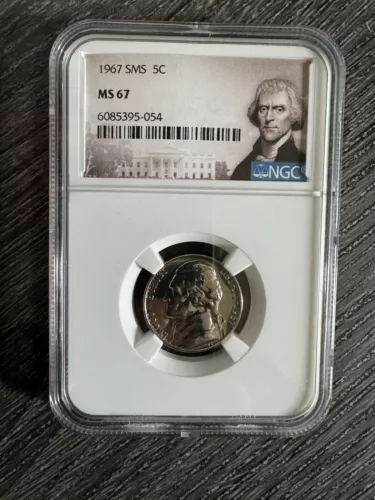 1967 SMS 5C Jefferson Nickel 5c MS67 NGC