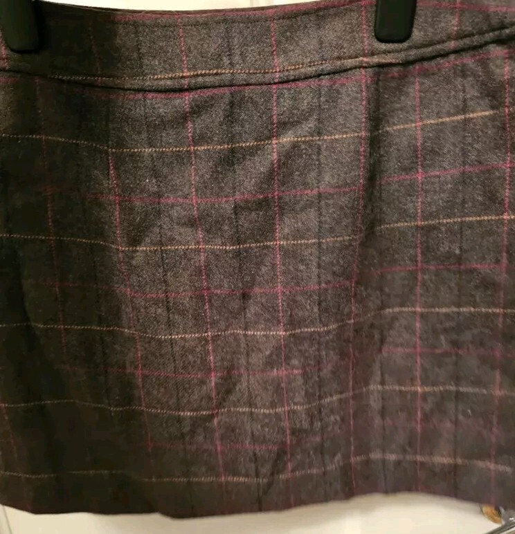 JOULES  Fearne Tweed Short Skirt - Heather Check  - UK 14 New Wool image 3