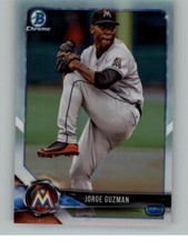 2018 Bowman Draft Jorge Guzman BDC-66 Chrome Refractors Miami Marlins