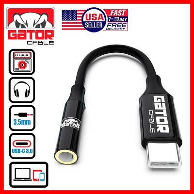 USB-C to AUX 3.5mm Audio Adapter Dongle For Earphones Headphones Mobile Phone